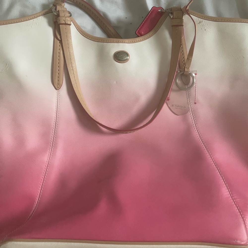 Coach pink ombré tote